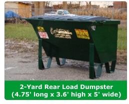 2-yard Rear Load Dumpster