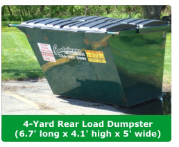 4-yard Rear Load Dumpster