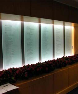 FULL GLASS WALL PLAQUES WITH LED LIGHTING